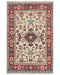 3x5 Beige Kuba Afghan Hand Knotted Wool Area Rug
